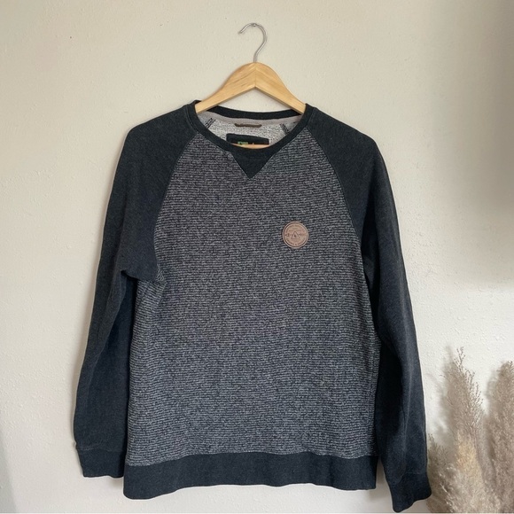 Hippy Tree Ballard Crew Sweatshirt in Grey/Black - Picture 1 of 11